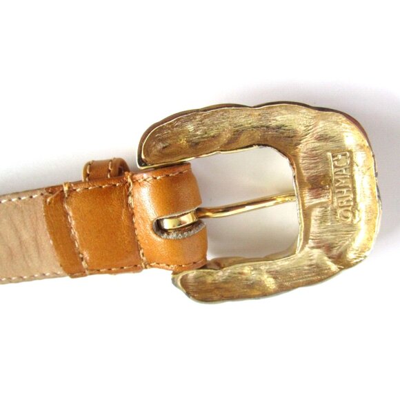 Morgan Taylor Genuine Leather Orange/Light Brown Belt - Women Size Small 24-28" - Picture 5 of 9